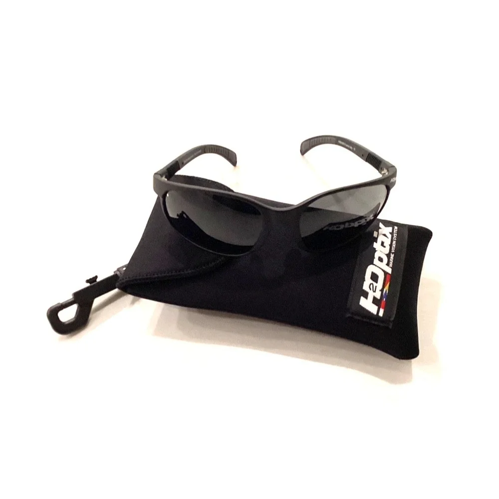 Vintage H2Optix H89400 Men's Black Frame Designed By Serengeti Made In Italy